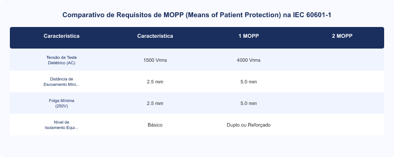 IEC 60601-1: Means of Patient Protection (MOP) e Conformidade em Eletromédicos