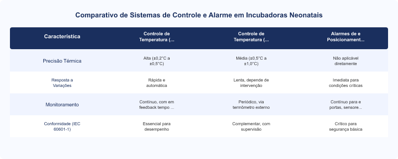 Diagrama técnico: Incubadoras Fanem: Controle de Temperatura e Alarmes de Posicionamento Conforme IEC 60601-1
